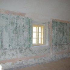 2. Loštice synagoga - 2012. Stav po odkryvu. Zodpovědný restaurátor MgA. Dušan Rohlík 